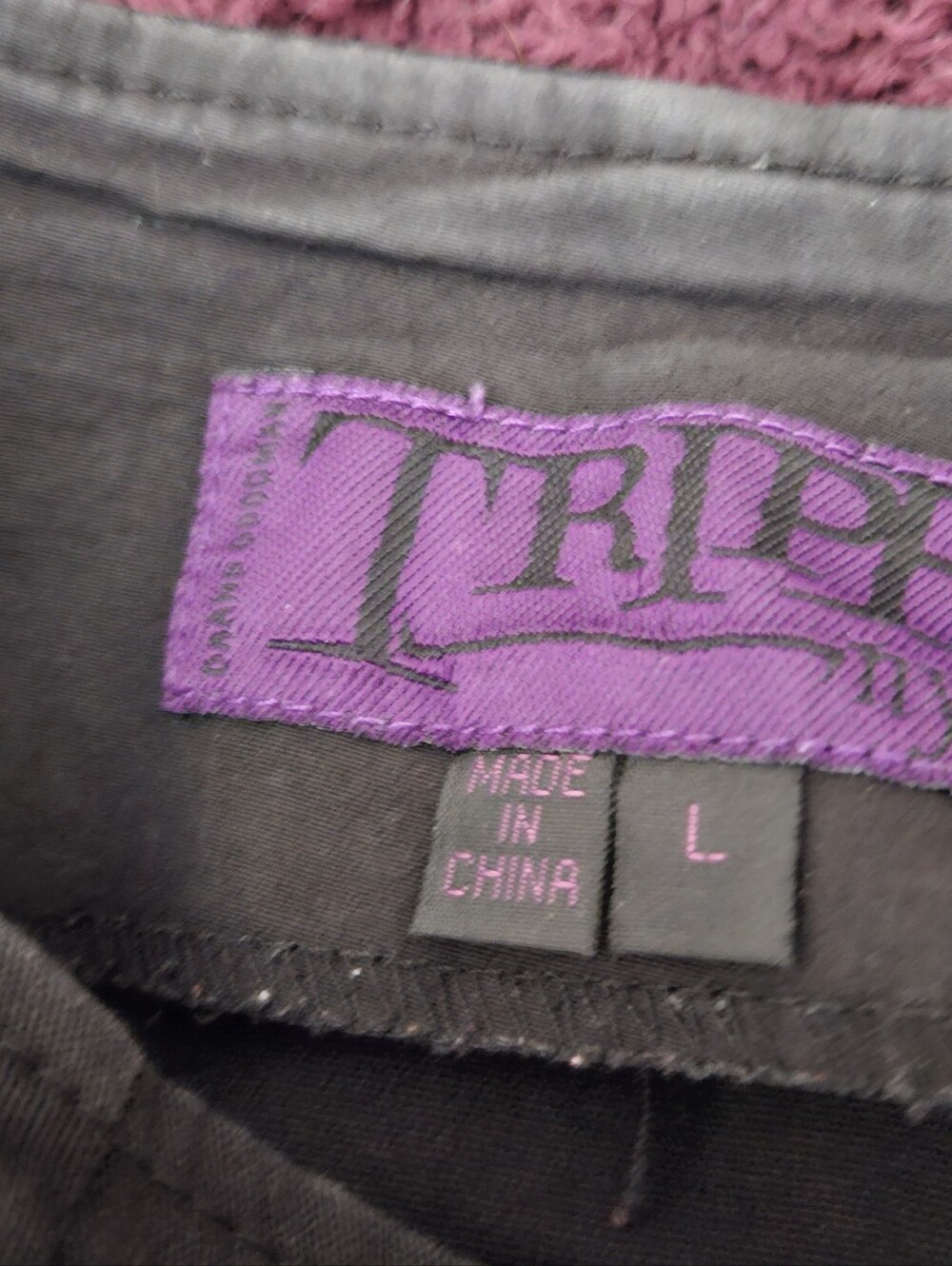 Vintage Tripp NYC Black and Purple Striped Pleated Mini Skirt - Picture 3 of 4